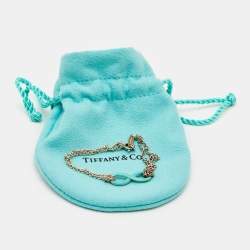 Tiffany & Co.  Infinity Blue Enamel Sterling Silver Bracelet