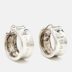 Pre Owned Tiffany & Co. Tiffany 1837 Sterling Silver Hoop Earring