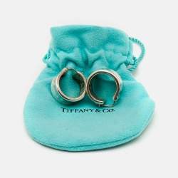 Pre Owned Tiffany & Co. Tiffany 1837 Sterling Silver Hoop Earring