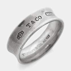 Tiffany & Co. Tiffany 1837  Sterling Silver Band Ring Size 58