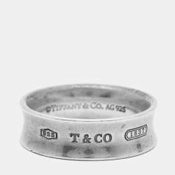Tiffany & Co. Tiffany 1837  Sterling Silver Band Ring Size 58