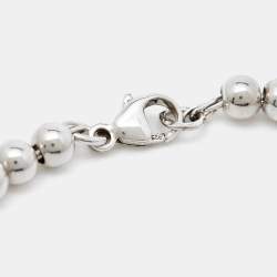 Pre Owned Tiffany & Co. Return to Tiffany Heart Tag Sterling Silver Beads Bracelet