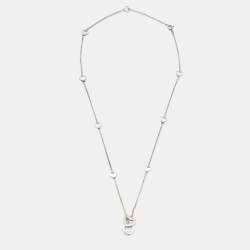 Pre Owned Tiffany & Co. Heart Silver 925 Lariat Necklace