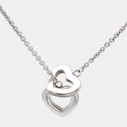 Pre Owned Tiffany & Co. Heart Silver 925 Lariat Necklace