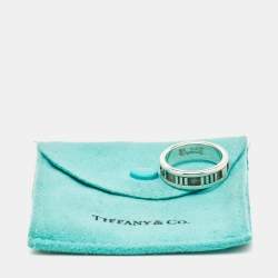 Pre Owned Tiffany & Co. Atlas Silver 925 Band Ring Size 55
