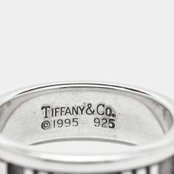 Pre Owned Tiffany & Co. Atlas Silver 925 Band Ring Size 55
