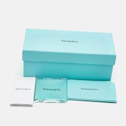 Pre Owned Tiffany & Co. Black/Gold Tone TF3091 Round Sunglasses