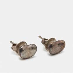 Pre Owned Tiffany & Co. Elsa Peretti Bean Sterling Silver Earrings