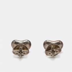 Pre Owned Tiffany & Co. Elsa Peretti Bean Sterling Silver Earrings