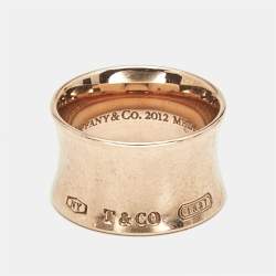 Pre Owned Tiffany & Co. 1837 Rubedo Metal Ring Size 53