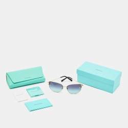 مملوكة مسبقًا نظارة شمسية تيفاني & كو. TF3096 زرقاء متدرجة عين القطة