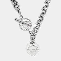 Pre Owned Tiffany & Co. Return To Tiffany Love Heart Tag Sterling Silver Necklace