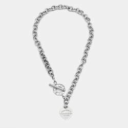 Pre Owned Tiffany & Co. Return To Tiffany Love Heart Tag Sterling Silver Necklace