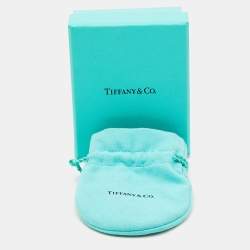 Pre Owned Tiffany & Co. Atlas Key Silver 925 Pendant Beaded Chain Necklace