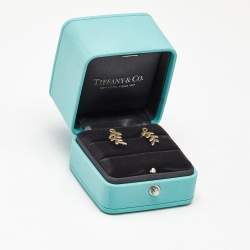 Pre Owned Tiffany & Co. Olive Leaf Climber Sterling Silver Earrings