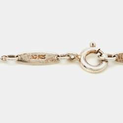 Pre Owned Tiffany & Co. Elsa Peretti Open Heart Sterling Silver 925 Pendant Necklace