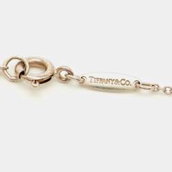 Pre Owned Tiffany & Co. Elsa Peretti Open Heart Sterling Silver Pendant Necklace