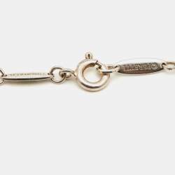 Pre Owned Tiffany & Co. Elsa Peretti Open Heart Sterling Silver Pendant Necklace