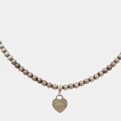 Pre Owned Tiffany & Co. Return To Tiffany Enamel Silver 925 Bead Bracelet