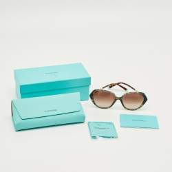 Pre Owned Tiffany & Co. Brown/Blue Gradient TF 4179 B Crystal Cat Eye Sunglasses