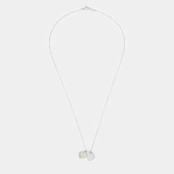 Pre Owned Tiffany & Co. Return To Tiffany Double Heart Tag Sterling Silver Pendant Necklace