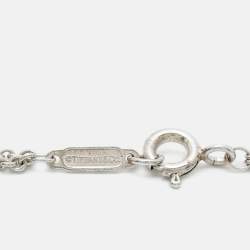 Pre Owned Tiffany & Co. Infinity Sterling Silver Double Chain Bracelet
