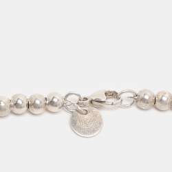 Pre Owned Tiffany & Co. Return to Tiffany Heart Tag Enamel Sterling Silver Beads Bracelet   