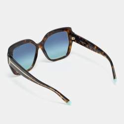 Pre Owned Tiffany & Co. Tortoise Brown/Blue Gradient TF4183 Square Sunglasses