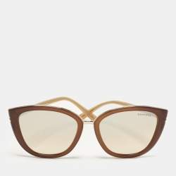 مملوكة مسبقًا Tiffany & Co. Brown Mirrored TF4152 Cat Eye Sunglasses