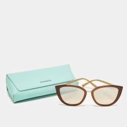مملوكة مسبقًا نظارة شمسية تيفاني & كو. تي أف 4152 عين القطة بنية مرآة