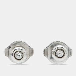 مملوكة مسبقًا Tiffany & Co. Elsa Peretti Diamonds by the Yard Silver 925 Stud Earrings