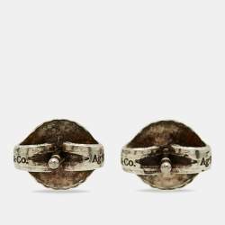 مملوكة مسبقًا Tiffany & Co. Elsa Peretti Diamonds by the Yard Silver 925 Stud Earrings