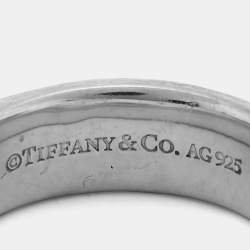 Pre Owned Tiffany & Co. HardWear Sterling Silver Ball Dangle Ring Size 56