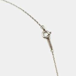 مملوكة مسبقًا قلادة تيفاني & كو ريتورن تو تيفاني دلاية قلب مزدوجة صغيرة مينا فضة إسترلينية سلسلة