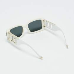 Pre Owned Tiffany & Co. White/Black TF 4197 Rectangle Sunglasses