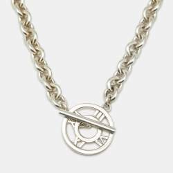 Pre Owned Tiffany & Co. Atlas Sterling Silver Toggle Chain Necklace