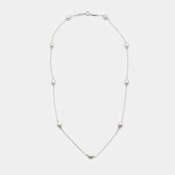 Pre Owned قلادة تيفاني & كو. لآلئ بيرلز باي ذا يارد فضة استرليني