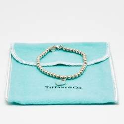 مملوكة مسبقًا Tiffany & Co. Return to Tiffany Enamel Heart Tag Sterling Silver Beads Bracelet  