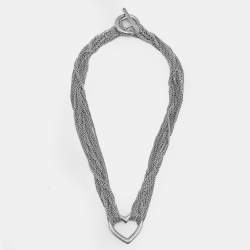 مملوكة مسبقًا Tiffany & Co. Heart Sterling Silver Toggle Necklace