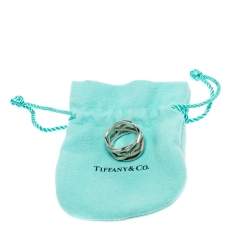 Pre Owned Tiffany & Co Celtic Knot Silver Band Ring Size 51