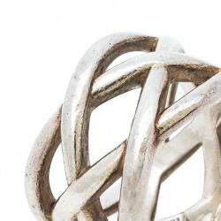 Pre Owned Tiffany & Co Celtic Knot Silver Band Ring Size 51