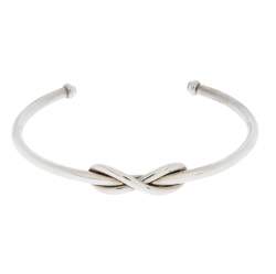 Pre Owned Tiffany & Co. Tiffany Infinity Silver Open Cuff Bracelet