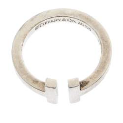 Pre Owned Tiffany & Co. Sterling Silver T Square Open Ring Size 56
