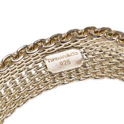 Tiffany & Co. Somerset Silver Mesh Link Bangle Bracelet 