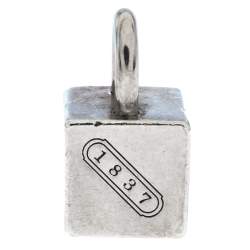 Pre Owned Tiffany & Co. 1837 Square Cube Padlock Silver Pendant Charm