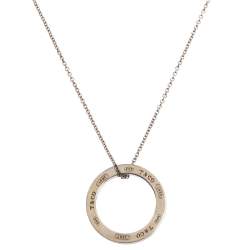Pre Owned Tiffany & Co. 1837 Circle Silver Pendant Necklace