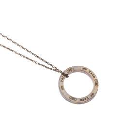 Pre Owned Tiffany & Co. 1837 Circle Silver Pendant Necklace