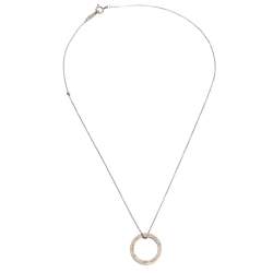 Pre Owned Tiffany & Co. 1837 Circle Silver Pendant Necklace