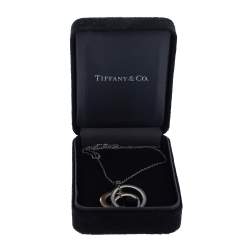Pre Owned Tiffany & Co. Interlocking Circles Rubedo Silver Pendant Necklace