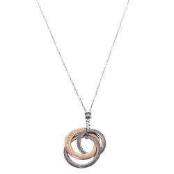 Pre Owned Tiffany & Co. Interlocking Circles Rubedo Silver Pendant Necklace